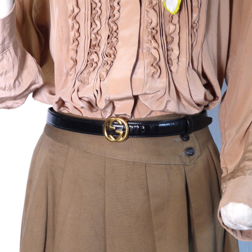 OLD Gucci 黒皮ベルト