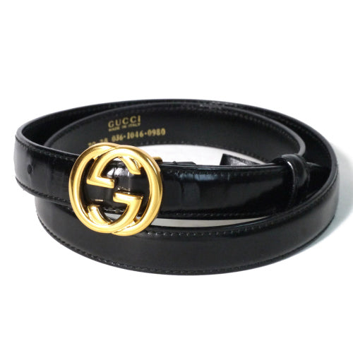 OLD Gucci 黒皮ベルト