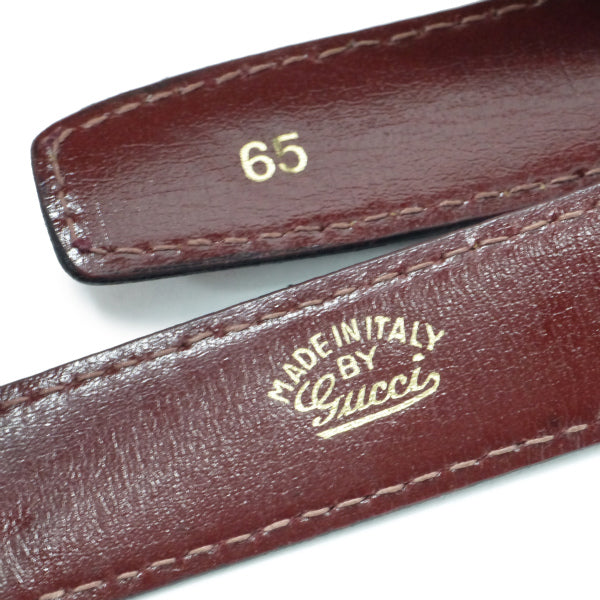 OLD Gucci Gバックル レザー細ベルト（ボルドー） – Vintage Shop Rococo