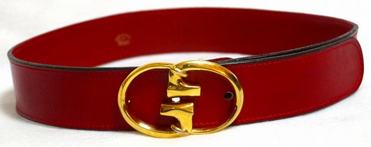 OLD Gucci 赤皮ベルト