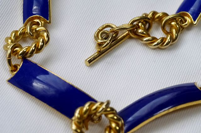 OLD Gucci 　チェーンベルト（青）