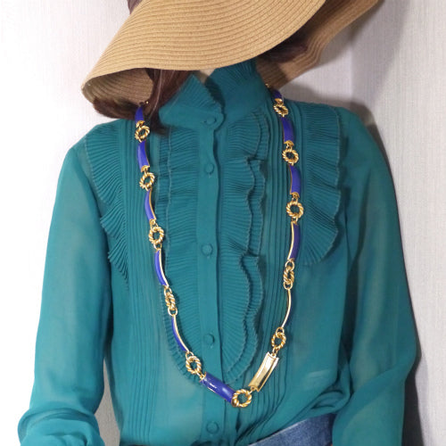 OLD Gucci 　チェーンベルト（青）