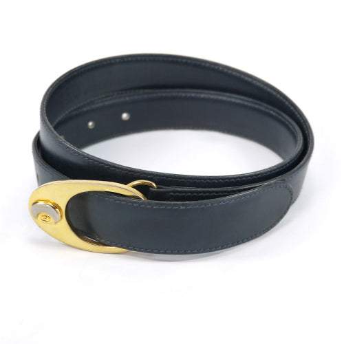 OLD Gucci 本革ゴールドバックルベルト(黒)