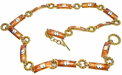 OLD Gucci 　チェーンベルト（茶）