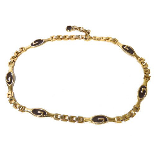 OLD Gucci 　ゴールドGGチェーンベルト（茶）