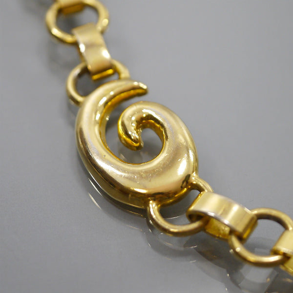 OLD Gucci  スパイラルG チェーンベルト（ゴールド）