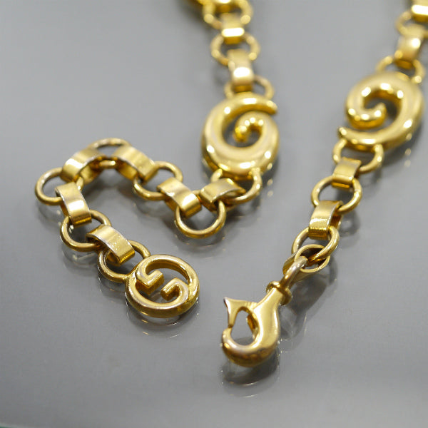 OLD Gucci  スパイラルG チェーンベルト（ゴールド）