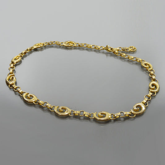 OLD Gucci  スパイラルG チェーンベルト（ゴールド）