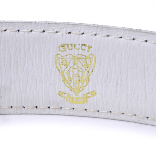 OLD Gucci バイカラー レザーウエストベルト（紺×白）