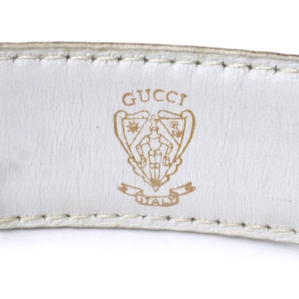 OLD Gucci バイカラー レザーウエストベルト（赤×白）