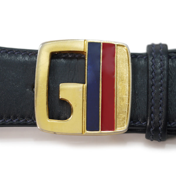 OLD Gucci シェリーラインGバックルベルト（青）