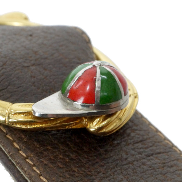 OLD Gucci　レア!!キャップ金具バックルレザーベルト（濃茶）