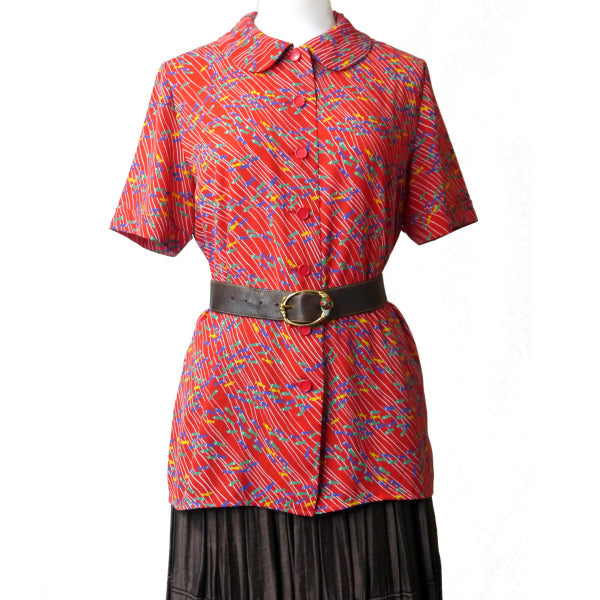 OLD Gucci　レア!!キャップ金具バックルレザーベルト（濃茶）