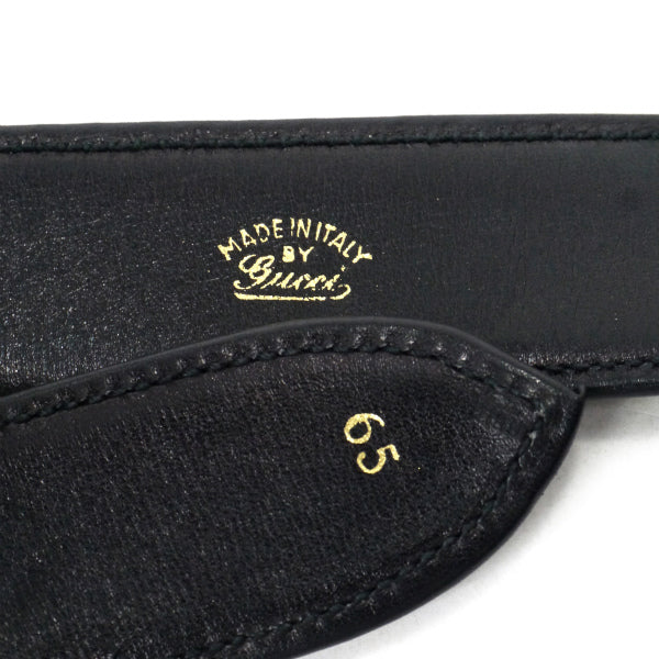 OLD Gucci シェリーラインGGバックルレザーベルト（青）