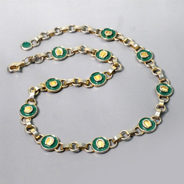OLD Gucci ホースシュー チェーンベルト&ネックレス（緑）