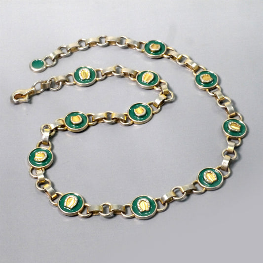 OLD Gucci ホースシュー チェーンベルト&ネックレス（緑）