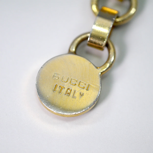OLD Gucci 　ゴールドGGチェーンベルト&ネックレス（緑）