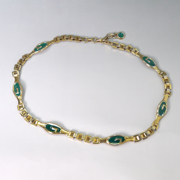 OLD Gucci 　ゴールドGGチェーンベルト&ネックレス（緑）