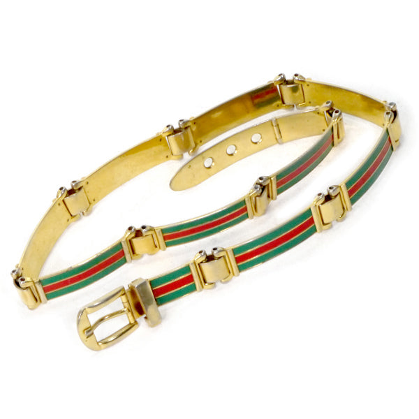 OLD Gucci 　レア!!シェリー金属チェーンベルト（ゴールド）