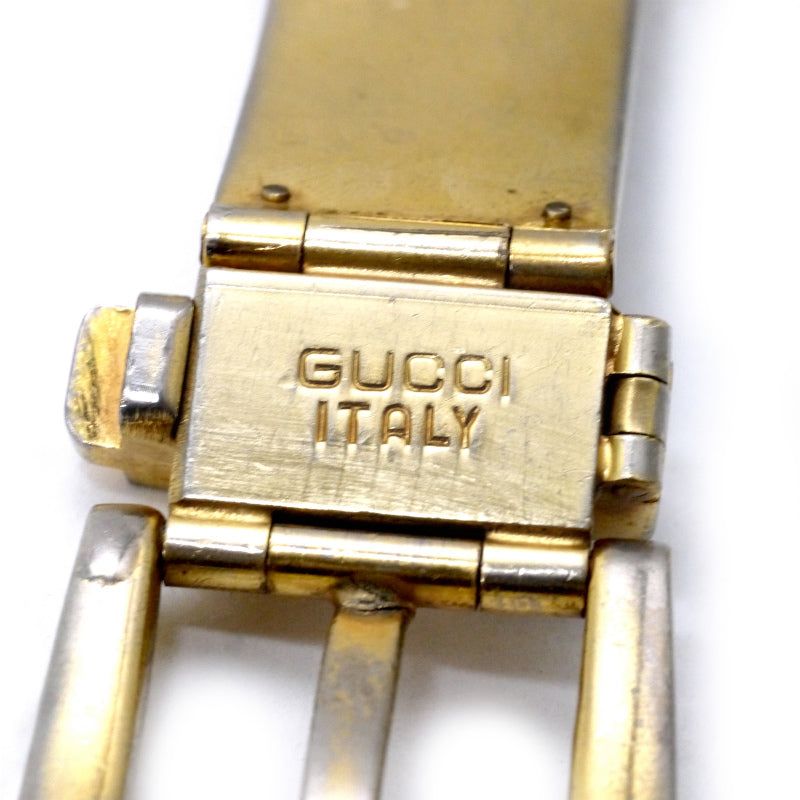 OLD Gucci 　レア!!青シェリー金属チェーンベルト（ゴールド）