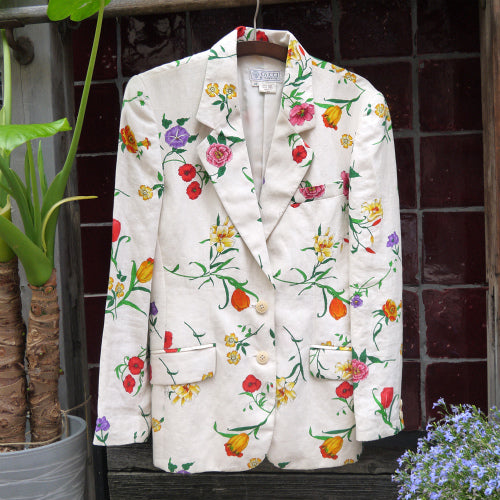 OLD Gucci 白FLORA ジャケット