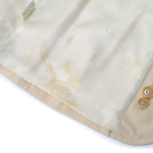 OLD Gucci 袖裏地1ボタンテーラードジャケット（クリーム）