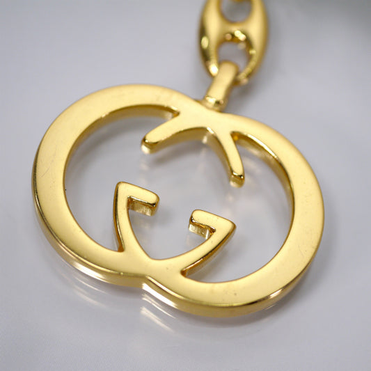 OLD Gucci インターロッキングGキーホルダー（ゴールド）