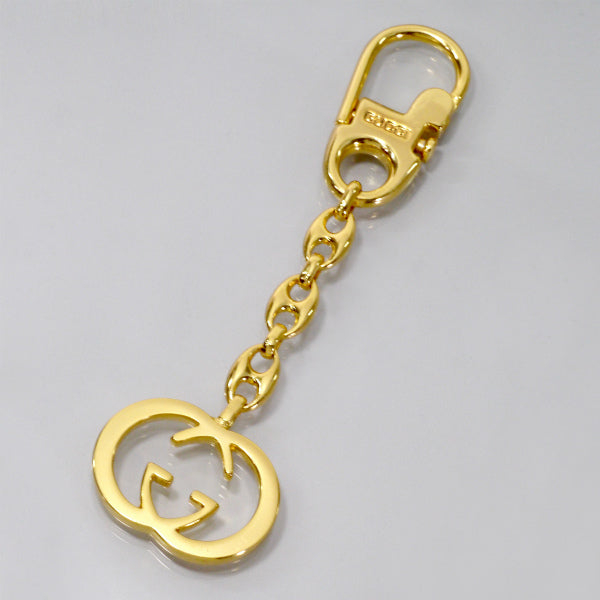 OLD Gucci インターロッキングGキーホルダー（ゴールド）