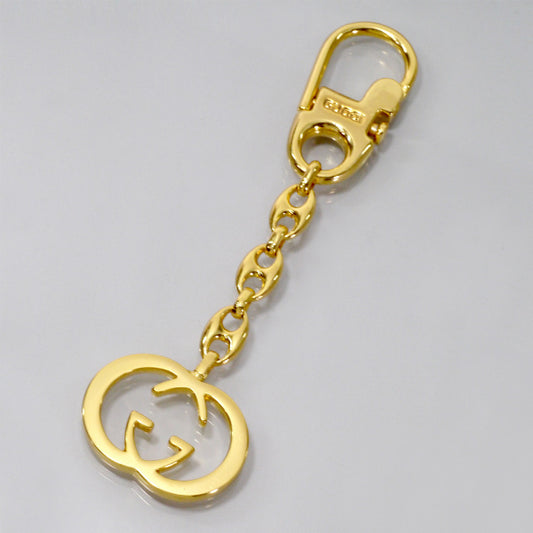 OLD Gucci インターロッキングGキーホルダー（ゴールド）