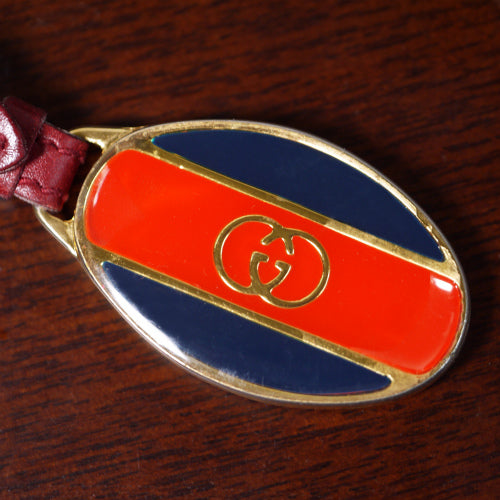 OLD Gucci　キーホルダー（赤×ゴールド）