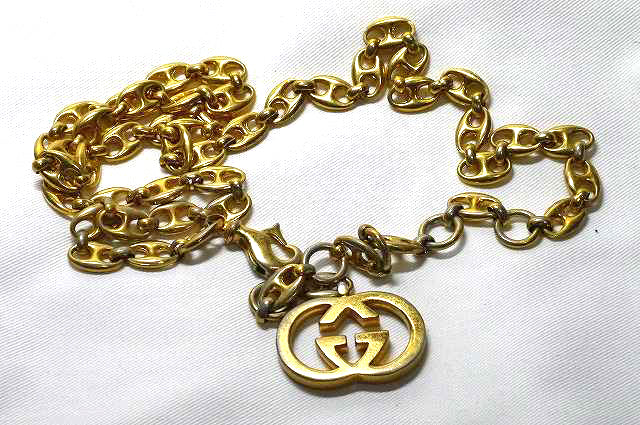OLD Gucci　ゴールドＧＧチェーン