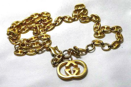 OLD Gucci　ゴールドＧＧチェーン
