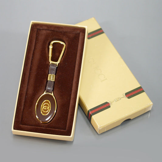 OLD Gucci　デットストック キーホルダー（茶/箱付き）