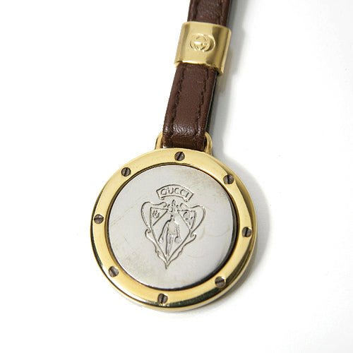 OLD Gucci　箱入りキーホルダー(ゴールド×茶)