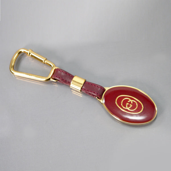 OLD Gucci　インターロッキングGキーホルダー（赤）