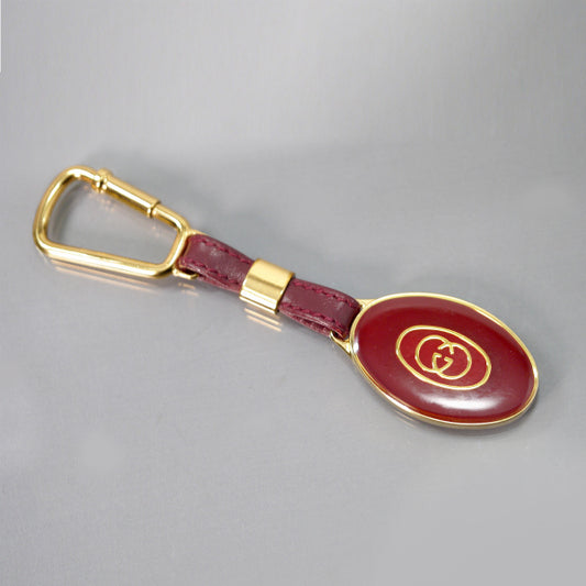 OLD Gucci　インターロッキングGキーホルダー（赤）