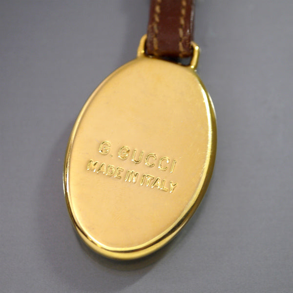 OLD Gucci　インターロッキングGキーホルダー（茶）
