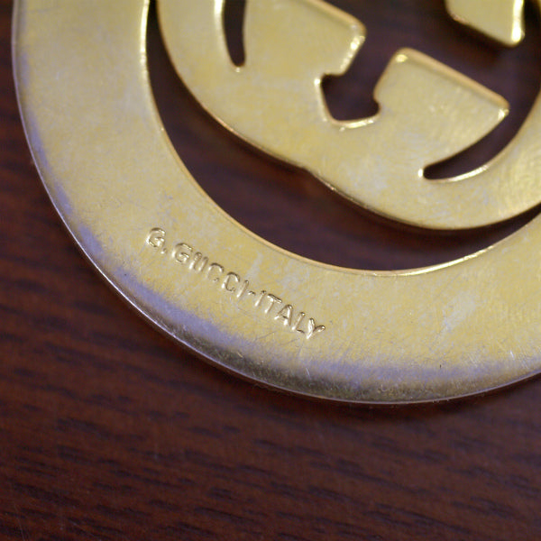 OLD Gucci　GGロゴ×シェリー キーホルダー（ゴールド）