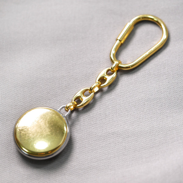 OLD Gucci　ロゴマーク キーホルダー（ゴールド×赤）