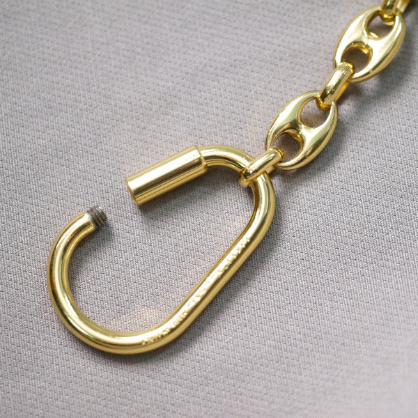 OLD Gucci　ロゴマーク キーホルダー（ゴールド×赤）