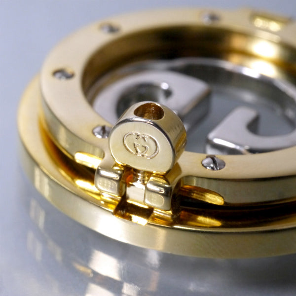 OLD Gucci　インターロッキングGコインキーホルダー（ボルドー）