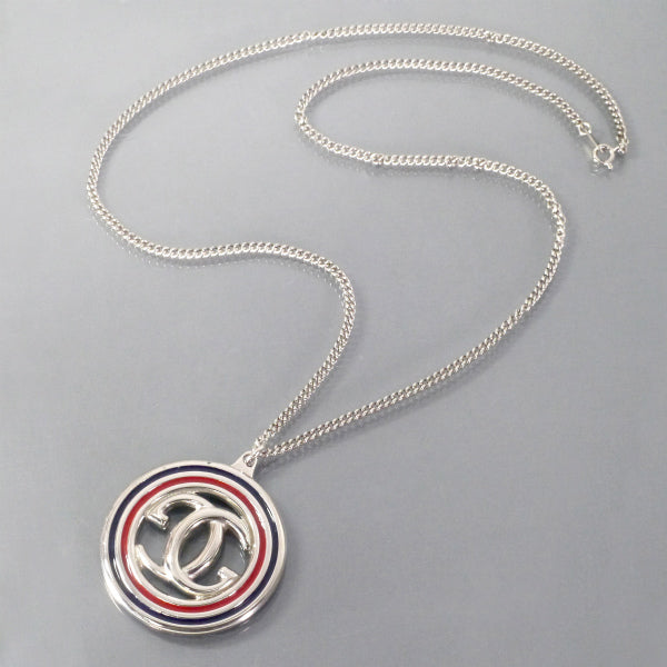 OLD Gucci　GGロゴ×シェリープレートネックレス（シルバー）