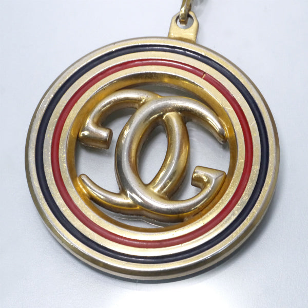 OLD Gucci　GGロゴ×シェリープレートキーホルダー（ゴールド）