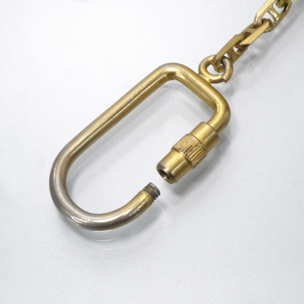 OLD Gucci　GGロゴ×シェリープレートキーホルダー（ゴールド）