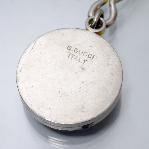 OLD Gucci　＜訳あり＞ロゴシェリーキーホルダー（シルバー）