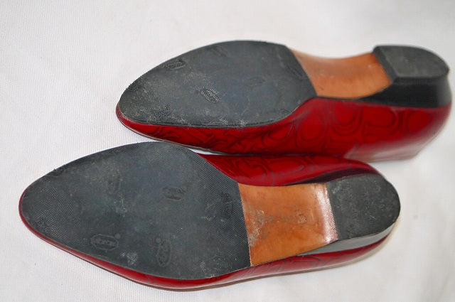 OLD Gucci ローヒール（赤）24.5cm