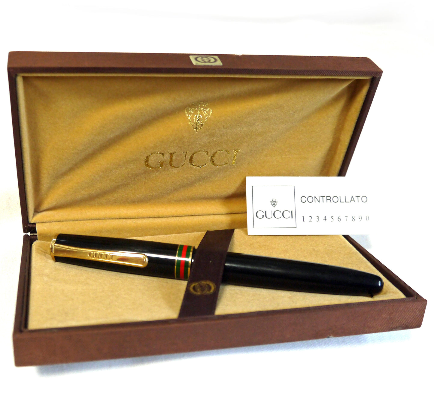 OLD Gucci 万年筆(黒/シェリーライン)