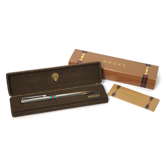 OLD Gucci 　アクセコ　ボールペン(シルバー/箱付き）
