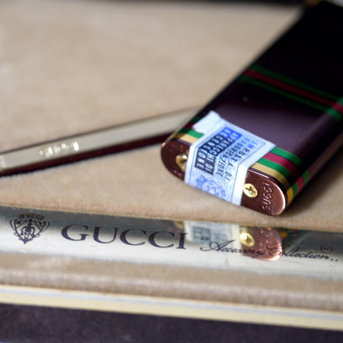 OLD Gucci 　ボールペン&ライターセット(茶）