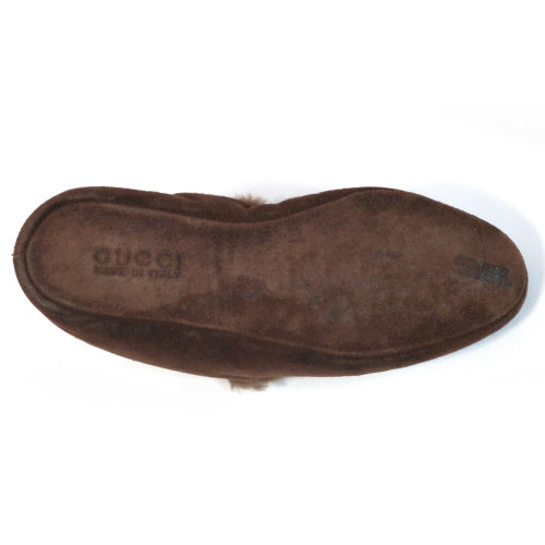 OLD Gucci ムートンルームシューズ（茶）